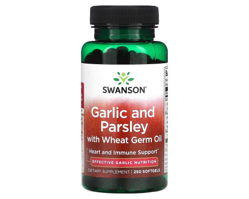 Swanson, Garlic and Parsley with Wheat Germ Oil, 250 Softgels Swanson, Garlic and Parsley with Wheat Germ Oil, 250 Softgels