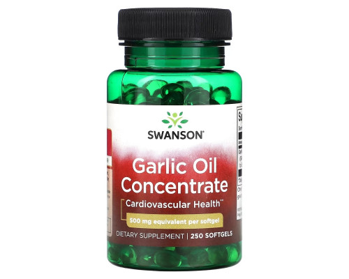 Swanson, Garlic Oil Concentrate, 500 mg, 250 Softgels Swanson, Garlic Oil Concentrate, 500 mg, 250 Softgels