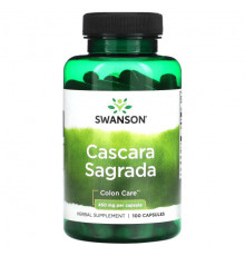 Для пищеварительной системы Swanson, Cascara Sagrada, 450 мг, 100 капсул