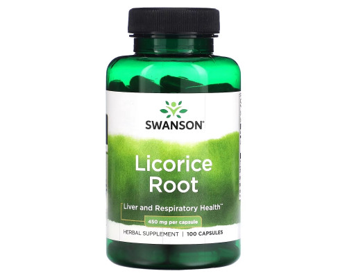 Swanson, Licorice Root, 450 mg, 100 Capsules Swanson, Licorice Root, 450 mg, 100 Capsules