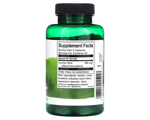 Swanson, Licorice Root, 450 mg, 100 Capsules Swanson, Licorice Root, 450 mg, 100 Capsules