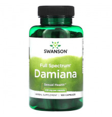 Женское здоровье Swanson, Full Spectrum Damiana, 510 мг, 100 капсул