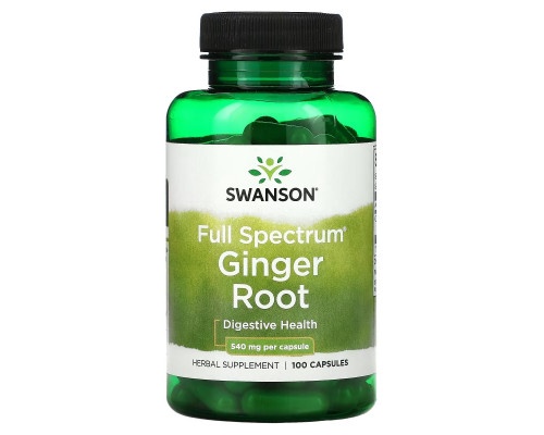 Swanson, Spectrum Ginger Root, 540 mg, 100 Capsules
