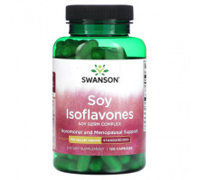 Женское здоровье Swanson, Изофлавоны сои, комплекс соевых зародышей, стандартизированный, 750 мг, 120 капсул