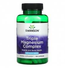 Swanson, Triple Magnesium Complex, 400 mg, 100 Capsules