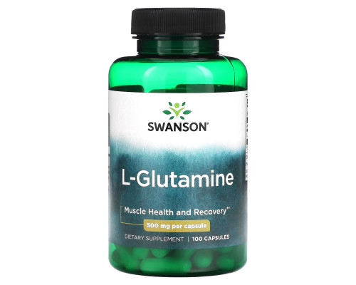 Swanson, L-Glutamine , 500 mg , 100 Capsules Swanson, L-Glutamine , 500 mg , 100 Capsules