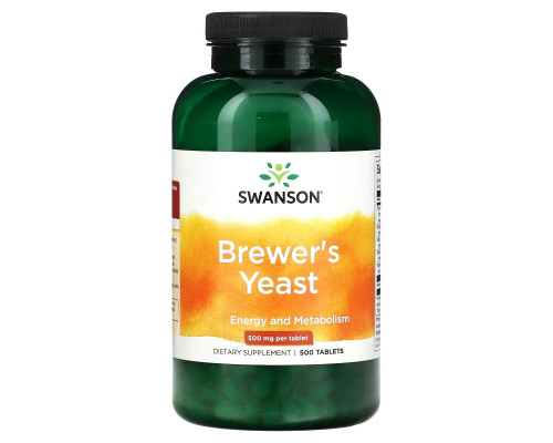 Swanson, Brewer's Yeast, 500 mg, 500 Tablets Swanson, Brewer's Yeast, 500 mg, 500 Tablets