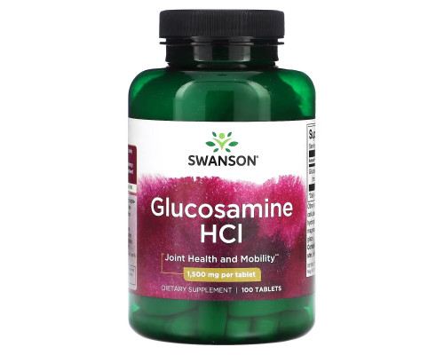 Swanson, Glucosamine HCI, 1,500 mg, 100 Tablets Swanson, Glucosamine HCI, 1,500 mg, 100 Tablets