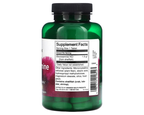 Swanson, Glucosamine HCI, 1,500 mg, 100 Tablets Swanson, Glucosamine HCI, 1,500 mg, 100 Tablets