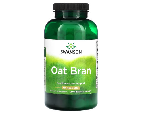 Swanson, Oat Bran, 850 mg, 250 Chewable Tablets Swanson, Oat Bran, 850 mg, 250 Chewable Tablets