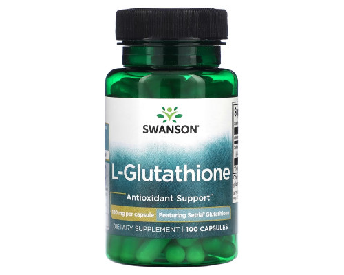 Swanson, L-Glutathione, 100 mg, 100 Capsules Swanson, L-Glutathione, 100 mg, 100 Capsules