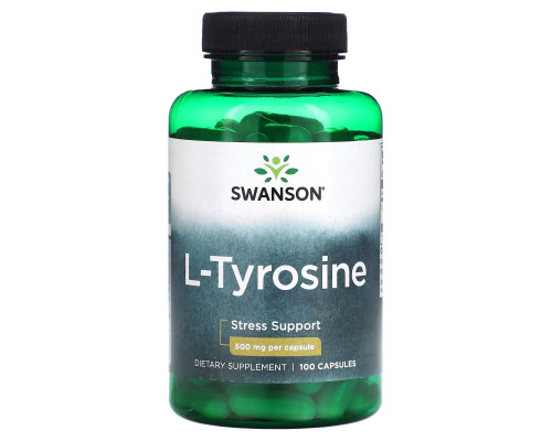 Swanson, L-Tyrosine, 500 mg, 100 Capsules Swanson, L-Tyrosine, 500 mg, 100 Capsules