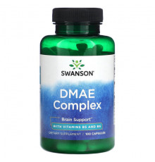 Улучшение памяти и работы мозга Swanson, DMAE Complex`` 100 капсул