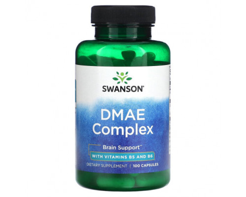 Улучшение памяти и работы мозга Swanson, DMAE Complex`` 100 капсул Улучшение памяти и работы мозга Swanson, DMAE Complex`` 100 капсул