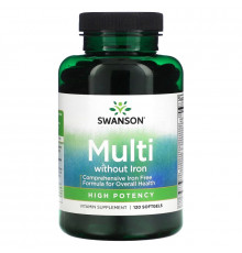 Swanson, Multi Without Iron, 120 Softgels