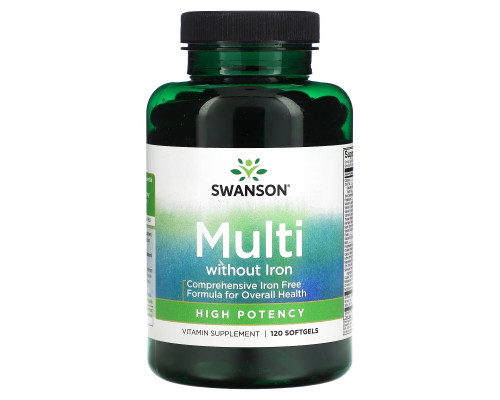 Swanson, Multi Without Iron, 120 Softgels Swanson, Multi Without Iron, 120 Softgels