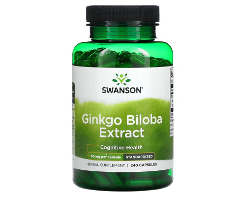 Swanson, Ginkgo Biloba Extract, 60 mg, 240 Capsules Swanson, Ginkgo Biloba Extract, 60 mg, 240 Capsules