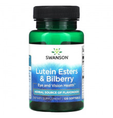 Имбирь и куркума Lutein Esters & Bilberry, 120 Softgels