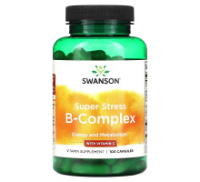 Swanson, Super Stress, B-Complex, With Vitamin C, 100 Capsules