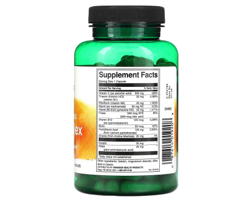 Swanson, Super Stress, B-Complex, With Vitamin C, 100 Capsules Swanson, Super Stress, B-Complex, With Vitamin C, 100 Capsules