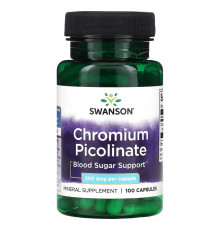 Swanson, Chromium Picolinate, 200 mcg, 100 Capsules