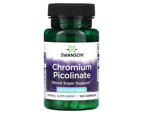 Swanson, Chromium Picolinate, 200 mcg, 100 Capsules