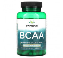 Аминокислоты Swanson, BCAA`` 100 капсул