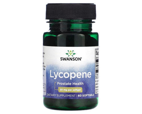 Swanson, Lycopene, 20 mg, 60 Softgels Swanson, Lycopene, 20 mg, 60 Softgels
