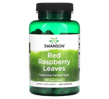 Фрукты и ягоды Swanson, Листья красной малины, 380 мг, 100 капсул