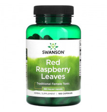 Фрукты и ягоды Swanson, Листья красной малины, 380 мг, 100 капсул