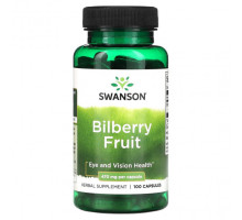Для глаз Bilberry Fruit, 470 mg, 100 Capsules