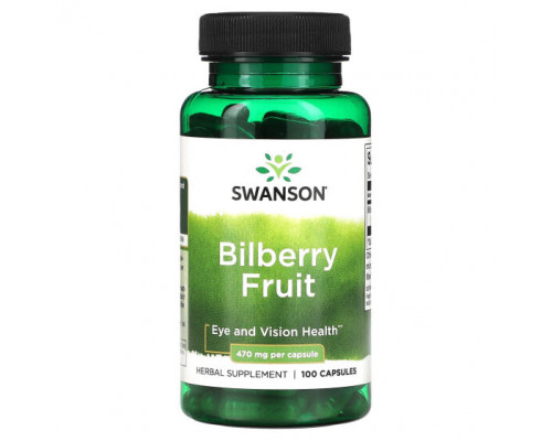 Для глаз Bilberry Fruit, 470 mg, 100 Capsules Для глаз Bilberry Fruit, 470 mg, 100 Capsules