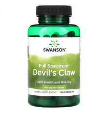 Для мышц и суставов Swanson, Devil's Claw полного спектра, 500 мг, 100 капсул
