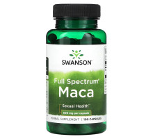 Swanson, Мака полного спектра, 500 мг, 100 капсул