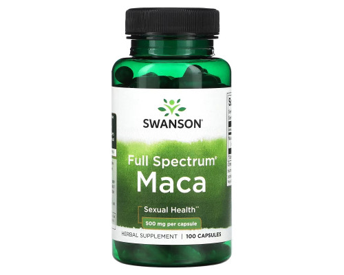 Swanson, Мака полного спектра, 500 мг, 100 капсул Swanson, Мака полного спектра, 500 мг, 100 капсул