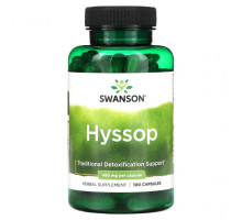 Растительные экстракты и настойки Swanson, Иссоп, 450 мг, 100 капсул