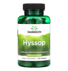 Растительные экстракты и настойки Swanson, Иссоп, 450 мг, 100 капсул