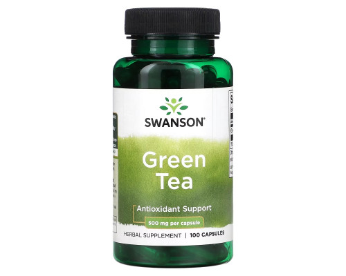 Swanson, Green Tea, 500 mg, 100 Capsules Swanson, Green Tea, 500 mg, 100 Capsules
