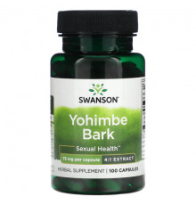 Мужское здоровье Yohimbe Bark, 75 mg, 100 Capsules