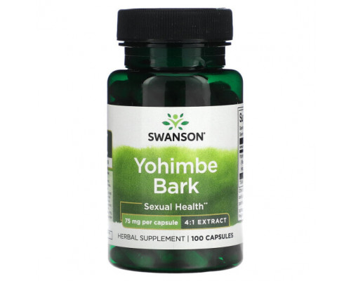 Мужское здоровье Yohimbe Bark, 75 mg, 100 Capsules Мужское здоровье Yohimbe Bark, 75 mg, 100 Capsules