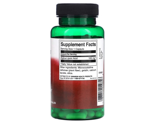 Swanson, Alpha Lipoic Acid, 100 mg, 120 Capsules Swanson, Alpha Lipoic Acid, 100 mg, 120 Capsules
