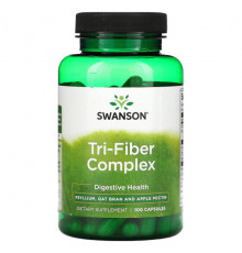 Клетчатка Swanson, Комплекс из трех волокон, 100 капсул
