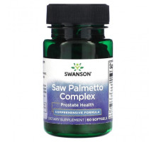 Мужское здоровье Swanson, Saw Palmetto, 60 мягких таблеток