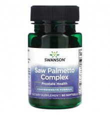 Мужское здоровье Swanson, Saw Palmetto, 60 мягких таблеток