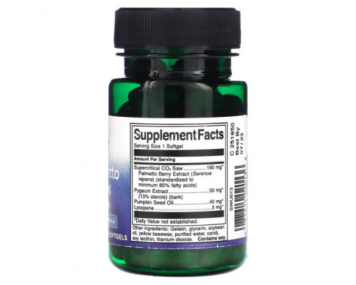 Мужское здоровье Swanson, Saw Palmetto, 60 мягких таблеток Мужское здоровье Swanson, Saw Palmetto, 60 мягких таблеток