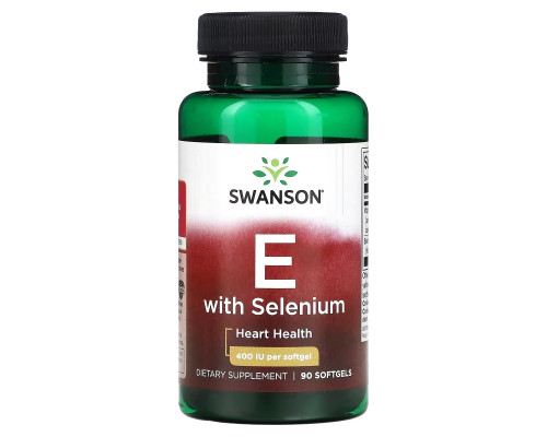 Swanson, Vitamin E with Selenium, 400 IU, 90 Softgels Swanson, Vitamin E with Selenium, 400 IU, 90 Softgels