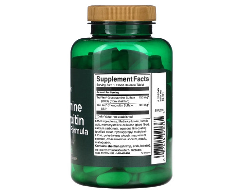 Swanson, Glucosamine & Chondroitin, 120 Tablets Swanson, Glucosamine & Chondroitin, 120 Tablets