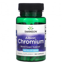 Минералы и микроэлементы Swanson, Albion Chromium, 200 мкг, 180 капсул
