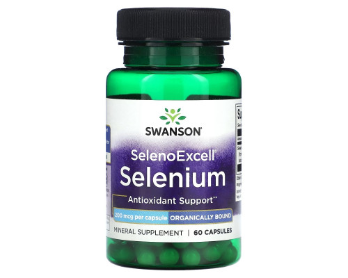 Swanson, SelenoExcell, Selenium, 200 mcg, 60 Capsules Swanson, SelenoExcell, Selenium, 200 mcg, 60 Capsules