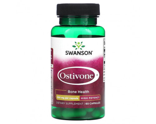 Для мышц и суставов Swanson, Ostivone, высокая эффективность, 500 мг, 60 капсул Для мышц и суставов Swanson, Ostivone, высокая эффективность, 500 мг, 60 капсул